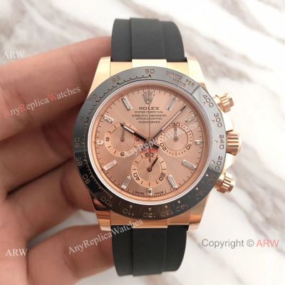 Swiss Grade Rolex Cosmograph Daytona Replica Watch Rose Gold Diamond Dial